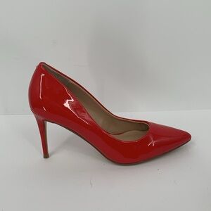 Steve Madden Luiza stiletto pumps shoe red patent high heel pointed toe sexy 7